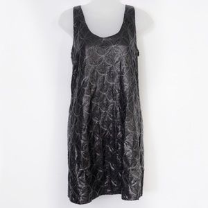 Sequin Beaded Black Mini Dress Small